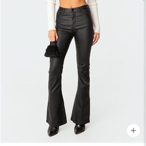 Edikted Flare Leather Pants